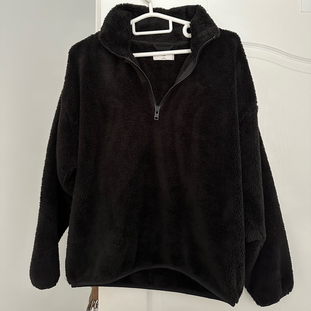 Cozy Black Fleece Sweater
